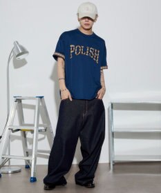 WEGO 【ユニセックス着用ITEM】チェックディテールロゴT（SS）