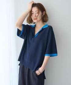 YECCA VECCA 配色ワイドポロニット