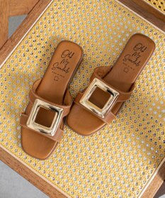 INTER-CHAUSSURES 【Oh my Sandals】メタルバックルフラットサンダル