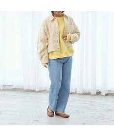 ing <ing>【WEB限定】スクエアトゥVカットフラットシューズ