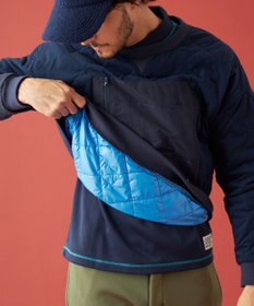 PW CIRCULUS 【裏地付き/防寒】【MEN】キルティングスエットプルオーバー