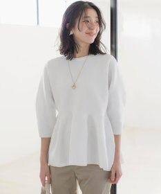 組曲 【WEB限定】スポンディッシュペプラム ニット