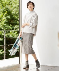 J.PRESS LADIES ニードルパンチ ハイネック カットソー