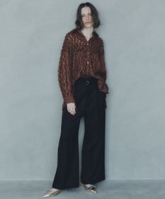 YECCA VECCA 【UVカット/接触冷感/洗える】ベルト付きイージーケアワイドパンツ