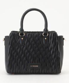 LA BAGAGERIE ランダムプリーツ2WAYハンドバッグ