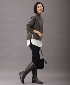 J.PRESS LADIES S ニードルパンチ ハイネック カットソー