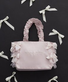 Maison de FLEUR リボンギャザーハンドルトートバッグ