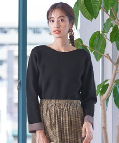 Tiaclasse L 【洗える】ダブルフェイスニットトップス