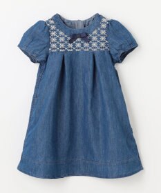 組曲 KIDS 【100㎝】レースコンビデニム ワンピース