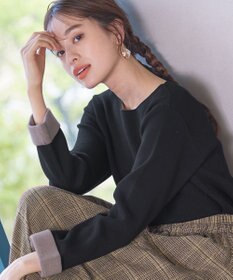 Tiaclasse L 【洗える】ダブルフェイスニットトップス