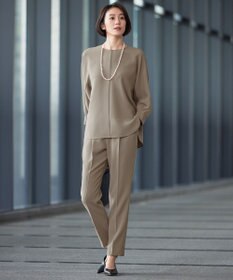 自由区 L 【17号サイズまで展開・カタログ掲載・セットアップ対応】トリアセダブルクロス ブラウス