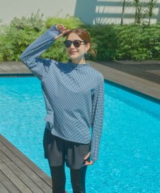 OP／FILA 【Ocean Pacific】モックネックラッシュガード付き 水着5点セット