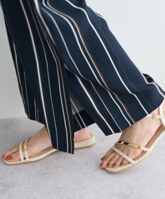 YECCA VECCA アートプリントスリットワイドパンツ