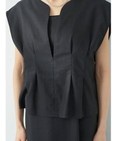 earth music&ecology ＳＥＴ２点ヘリンボーンベスト＋キャミドレ