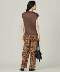 自由区 L 【17号サイズまで展開・カタログ掲載】ジオメトリックレトロプリント パンツ