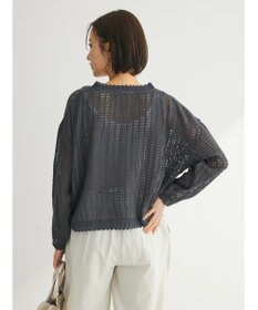 Green Parks インド綿　レース編みカーディガン