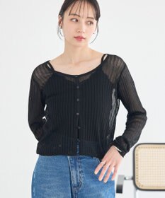 earth music&ecology シアーリブカーディガン