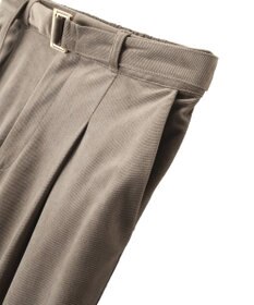 YECCA VECCA ベルテッドカルゼ起毛ワイドパンツ