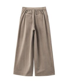 YECCA VECCA ベルテッドカルゼ起毛ワイドパンツ