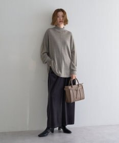 YECCA VECCA ベルテッドカルゼ起毛ワイドパンツ