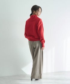 YECCA VECCA ベルテッドカルゼ起毛ワイドパンツ