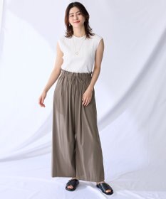 ANY 【新色追加/ウエストゴム】清涼リラックスハイウエストパンツ