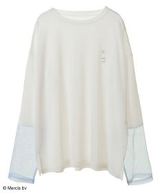 Green Parks Ｍｉｆｆｙ／袖配色シアーープルオーバー