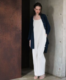 YECCA VECCA リブMIXシアーオーバーシャツ