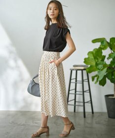 組曲 GIZAプレーティング天竺フレンチスリーブ Tシャツ