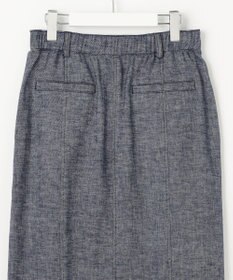 自由区 【洗える】コットンリネンシャンブレー スカート