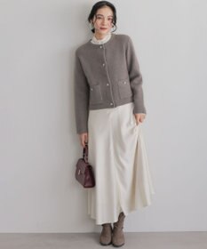 組曲 【WEB限定】サテンナロー スカート