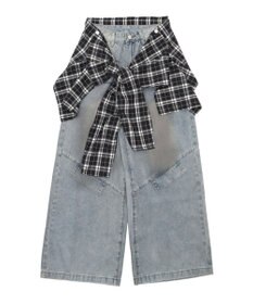 WEGO フェイクシャツスリーブデニム