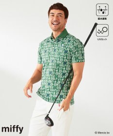 23区GOLF 【MEN】【吸水速乾/UVカット】ミッフィーロゴポロシャツ