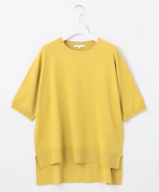 自由区 【接触冷感・UVカット・WEB限定カラーあり】クレープストレッチプルオーバー ニット