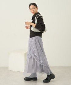earth music&ecology ２ｗａｙドロストチュールスカート