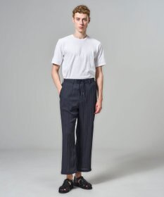 JOSEPH HOMME 【HIGH GRADE LINE】フォグプリーツストレッチ　ドロスト付ワイドストレートパンツ / HARRY CONVERTIBLE