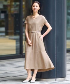 自由区 【XSサイズ~/洗える】キュプラリネンシャンタン ワンピース