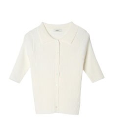 earth music&ecology リブコンパクトカーディガン