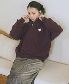 earth music&ecology Ｃｈａｍｐｉｏｎ×ｅｍａｅハーフジップハートスウェット