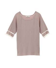 earth music&ecology ポイントシアーフリルニットプルオーバー