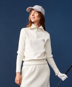 23区GOLF 【WOMEN】ストレッチモールハーフジップ ニット