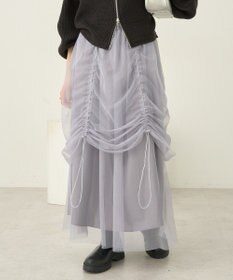 earth music&ecology ２ｗａｙドロストチュールスカート