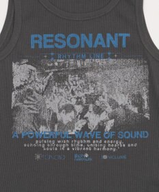 WEGO グラフィックリブタンクトップ