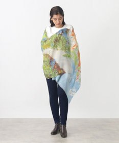 MOONBAT Hanato(ハナト) シルクウールストール ノイシュヴァンシュタイン城／幅60cm