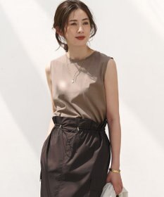 23区 ハイエンド スリーブレス Tシャツ モカ系