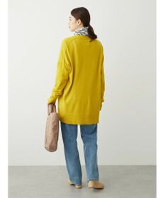 Green Parks もちやわ　Ｖネックミディ丈ニットカーディガン