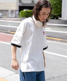 WEGO モチーフ刺繍リンガーT