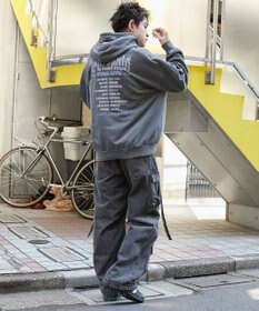 WEGO 【ユニセックス着用ITEM】ピグメントグラフィックプルパーカー