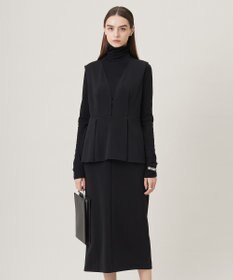 ICB 【洗える】ミリオーネダンボールニット  ジャンパースカートワンピース