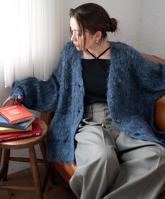 WEGO 【軽量】ブラッシュニットBIGカーディガン